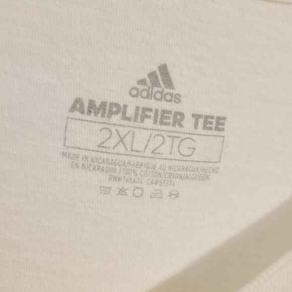 Adidas | Men's White Essential Amplifier Tee With Black Logo (Size 2XL) - Picture 2 of 11